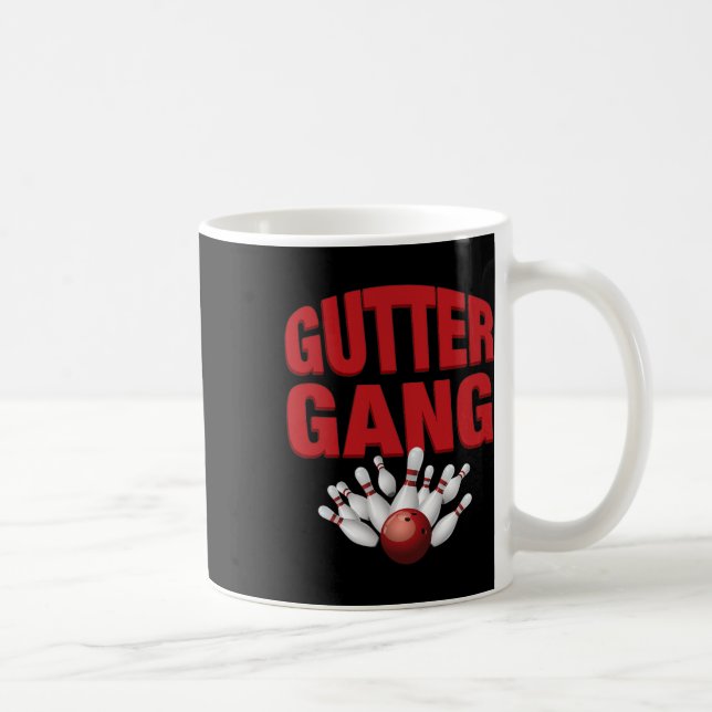 Gutter Gang Roliga Bowlinglag Namn Matchning  Kaffemugg (Höger)