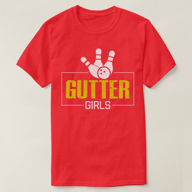 Gutter Girls Coola som säger Bowling Girl T T Shirt (Design framsida)