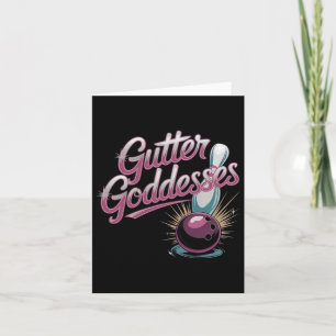 Gutter Goddesses Funny Womens Matching Bowling Tea Kort