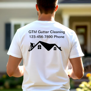 Gutter Städning besättning Logotyp Business Work S T Shirt