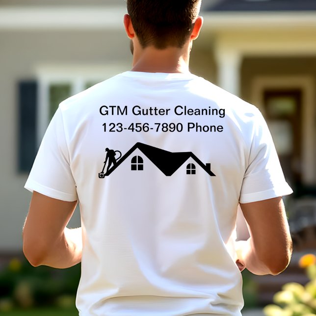 Gutter Städning besättning Logotyp Business Work S T Shirt (Skapare uppladdad)