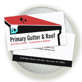 Gutter Tak Städning och reparerar Visitkort