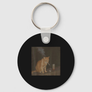 Guvernör Cigarette Kitten Funny Smoking Cat Meme B Nyckelring