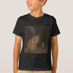 Guvernör Cigarette Kitten Funny Smoking Cat Meme B T Shirt