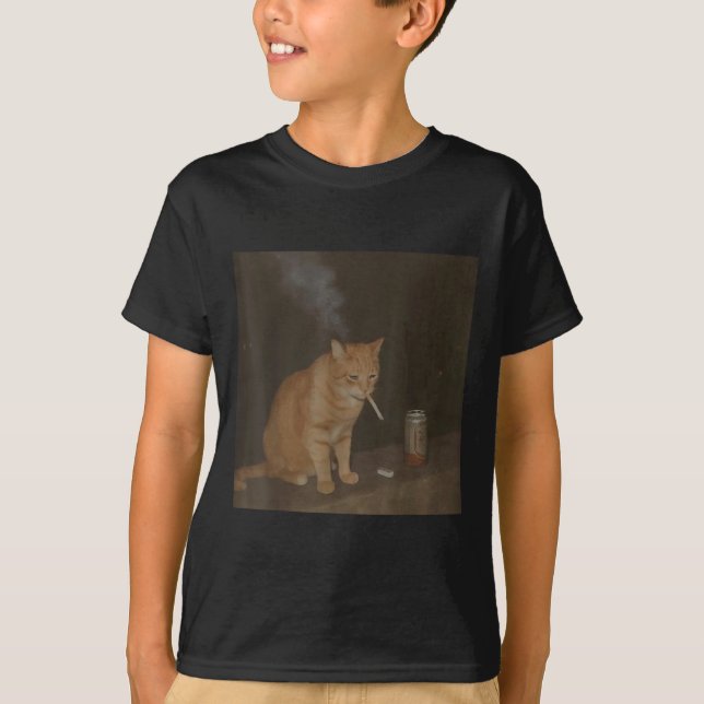 Guvernör Cigarette Kitten Funny Smoking Cat Meme B T Shirt (Framsida)