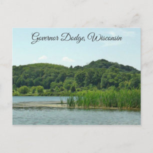 Guvernör Dodge Wisconsin State Park-vykort Vykort