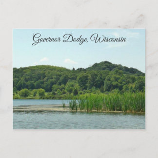 Guvernör Dodge Wisconsin State Park-vykort Vykort