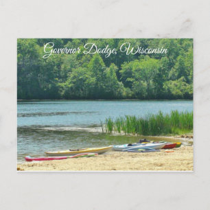 Guvernör Dodge Wisconsin State Park-vykort Vykort