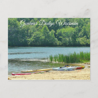 Guvernör Dodge Wisconsin State Park-vykort Vykort