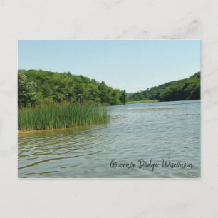 Guvernör Dodge Wisconsin State Park-vykort Vykort