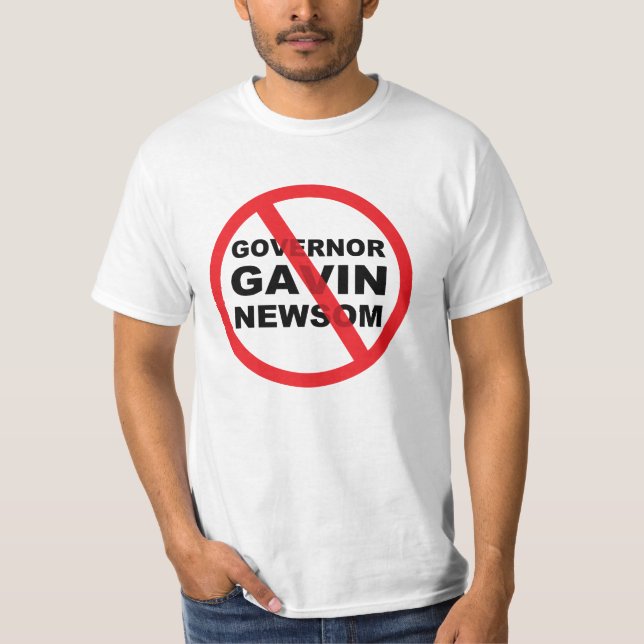 Guvernör Gavin Newsom T Shirt (Framsida)