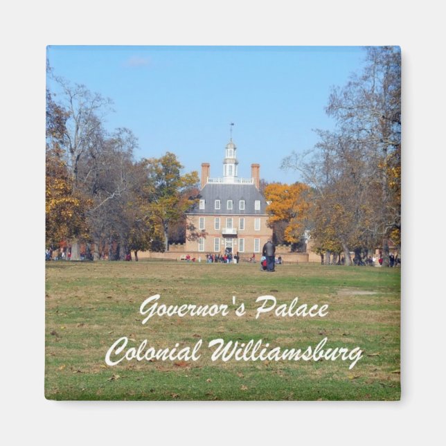 Guvernör i Palace, Colonial Williamsburg Magnet (Framsidan)