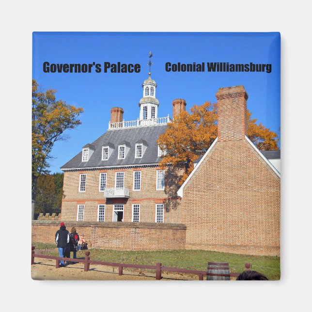 Guvernör i Palace, Colonial Williamsburg Magnet (Framsidan)