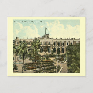 Guvernör i Palace, Matanzas, Kubas Vintage Vykort