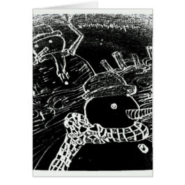 Guvernör i snö hälsningskort