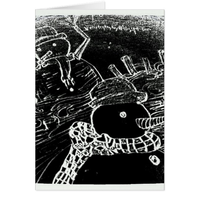 Guvernör i snö hälsningskort (Framsidan)