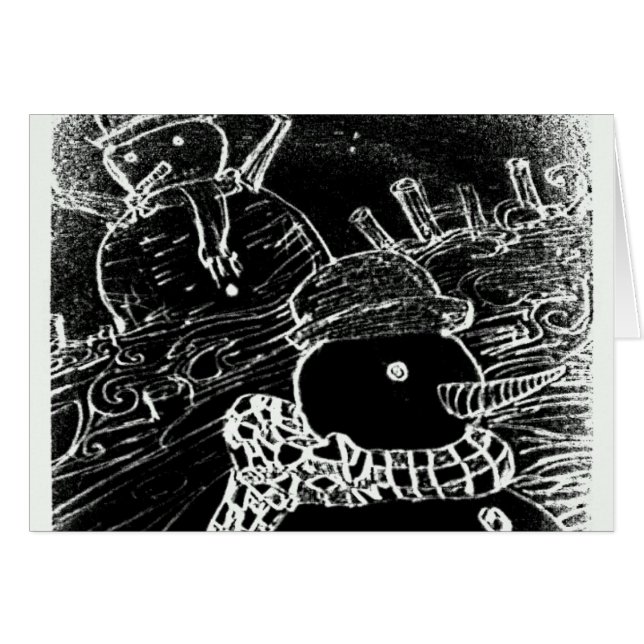 Guvernör i snö hälsningskort (Framsidan Horizontal)