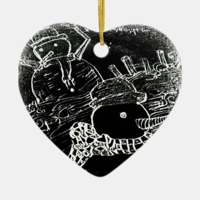 Guvernör i snö julgransprydnad keramik (Framsidan)