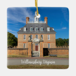 Guvernör Palace i Williamsburg VA Julgransprydnad Keramik
