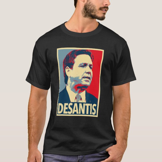Guvernör Ron DeSantis - Elect DeSantis T Shirt (Framsida)