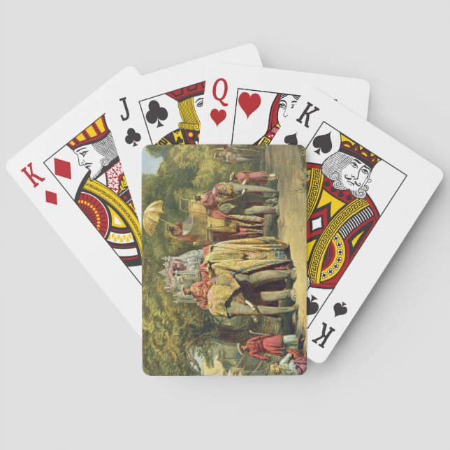 Guvernörens delstat Howdah, 1863 (kromol Casinokort (Baksidan)