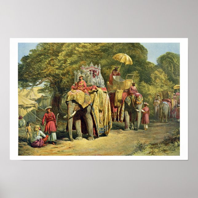 Guvernörens delstat Howdah, 1863 (kromol Poster (Framsidan)
