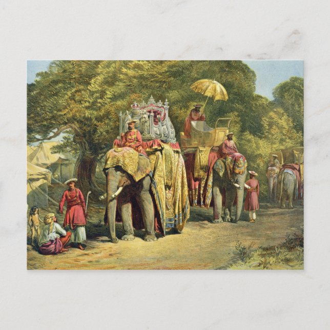 Guvernörens delstat Howdah, 1863 (kromol Vykort (Framsida)