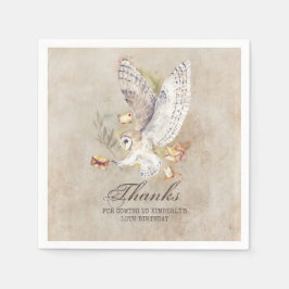 Guvernörens Uggla Magic Födelsedagsfest Pappersservett