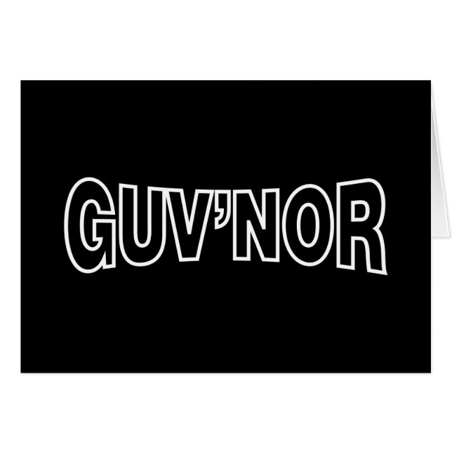 GUV'NOR GREETING CARD HÄLSNINGSKORT (Framsidan Horizontal)