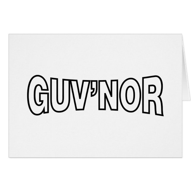GUV'NOR GREETING CARD HÄLSNINGSKORT (Framsidan Horizontal)