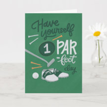 Guy eller Woman Golf Birthday Card med Humor
