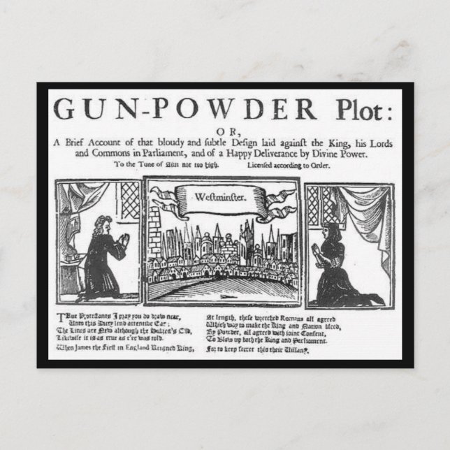 Guy Fawkes plot, Gunpuder Plot Vykort (Framsida)