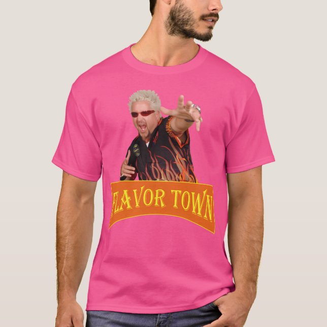 Guy Fiery Flavor Town T Shirt (Framsida)