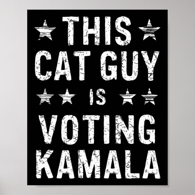 Guy For Kamala Vote Blue 2024 President Harris Dem Poster (Framsidan)