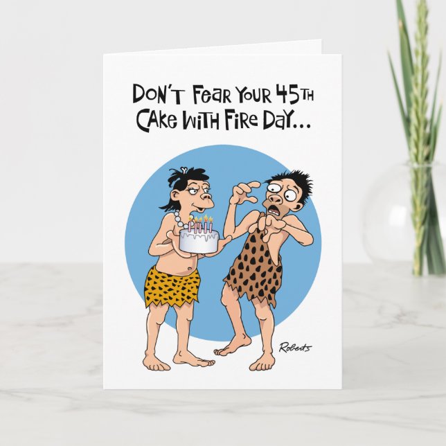 Guy Funny 45:e födelsedagen Kort (Framsida)