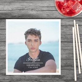 Guy Grad Modern Student Anpassningsbar Photo Pappersservett