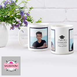 Guy Grad Modern Studenten Anpassningsbar Photo Kaffemugg