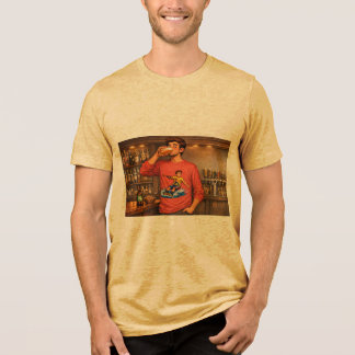 Guy having an IPA with a wakeboard shirt T