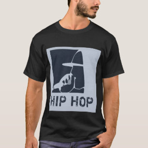 GUY IN HOODIE RAPPPPORT PÅ MIC HIP HOP T SHIRT