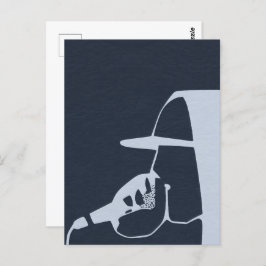 GUY IN HOODIE RAPPPPORT PÅ MIC HIP HOP VYKORT