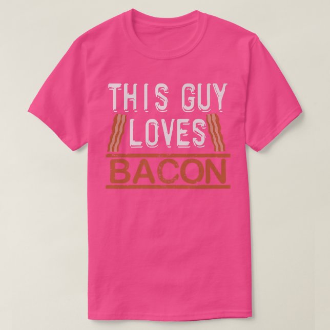 Guy Kärlek Bacon Crispy Kött Gris Grisar Premium T Shirt (Design framsida)