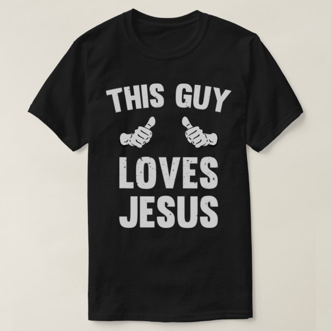 Guy Kärlek Jesus Funny Distress Christianity T Shirt (Design framsida)
