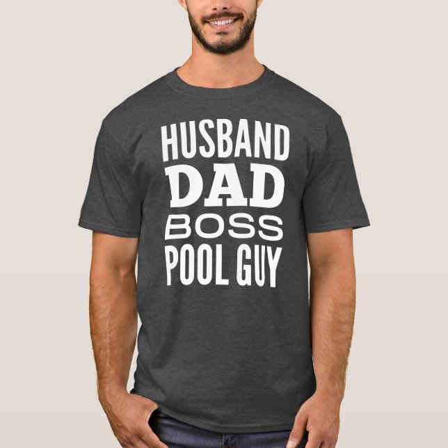 Guy make Pappa Chef Bassäng  T Shirt (Framsida)