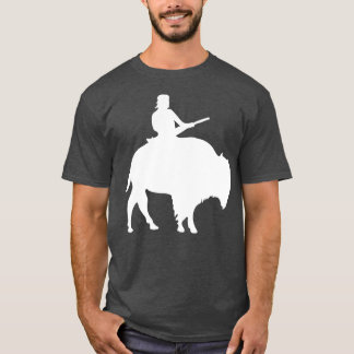 Guy på en Buffalo Silhouette T Shirt