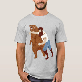 Guy Punching Bear T Shirt