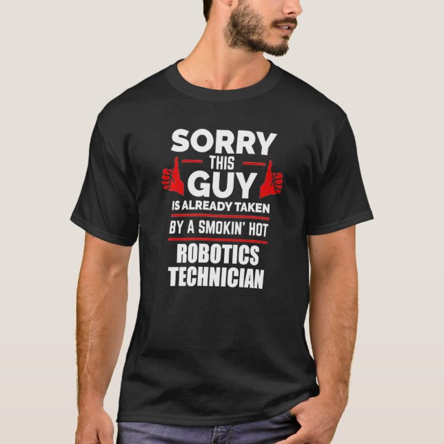 Guy tas av en robotiktekniker för rökHett T Shirt (Framsida)