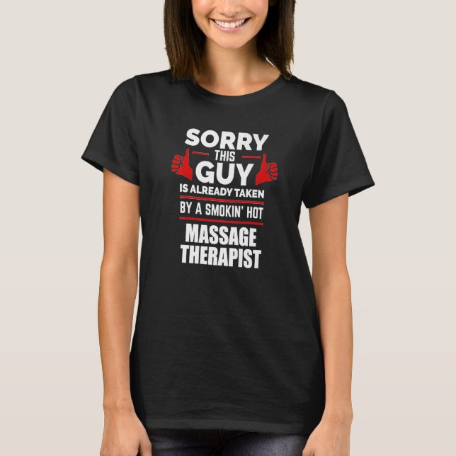 Guy tas av en rökande Hett- massage terapapist lo T Shirt (Framsida)