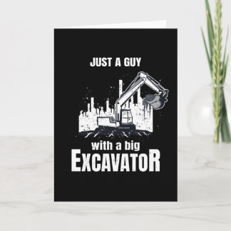 Guy with a Big Excavator lustig Construction Worke Kort
