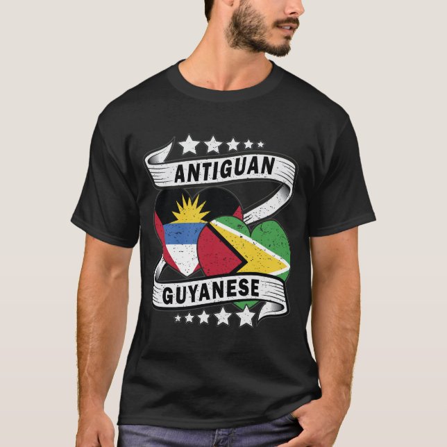 Guyan- och antiguanFlagga T Shirt (Framsida)