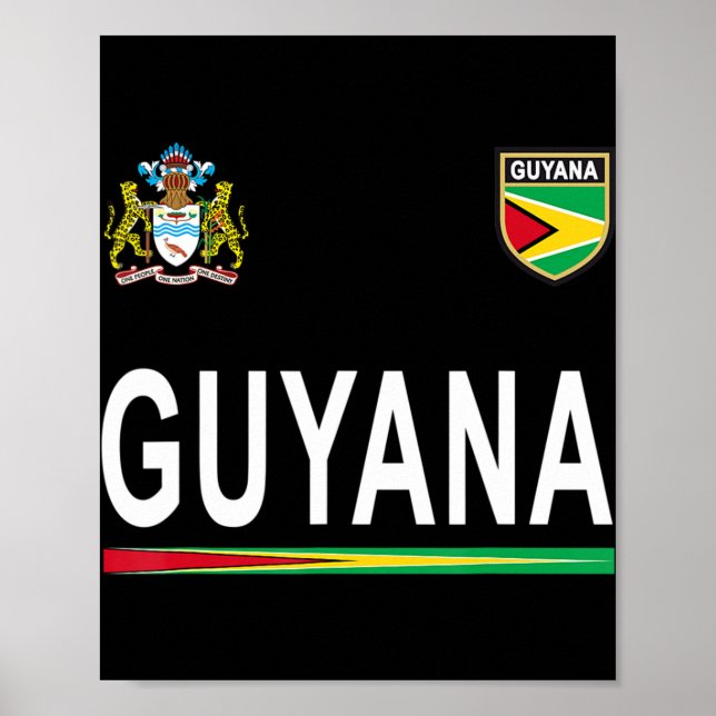 Guyana Cheer Jersey 2017 Football Guyana Poster (Framsidan)